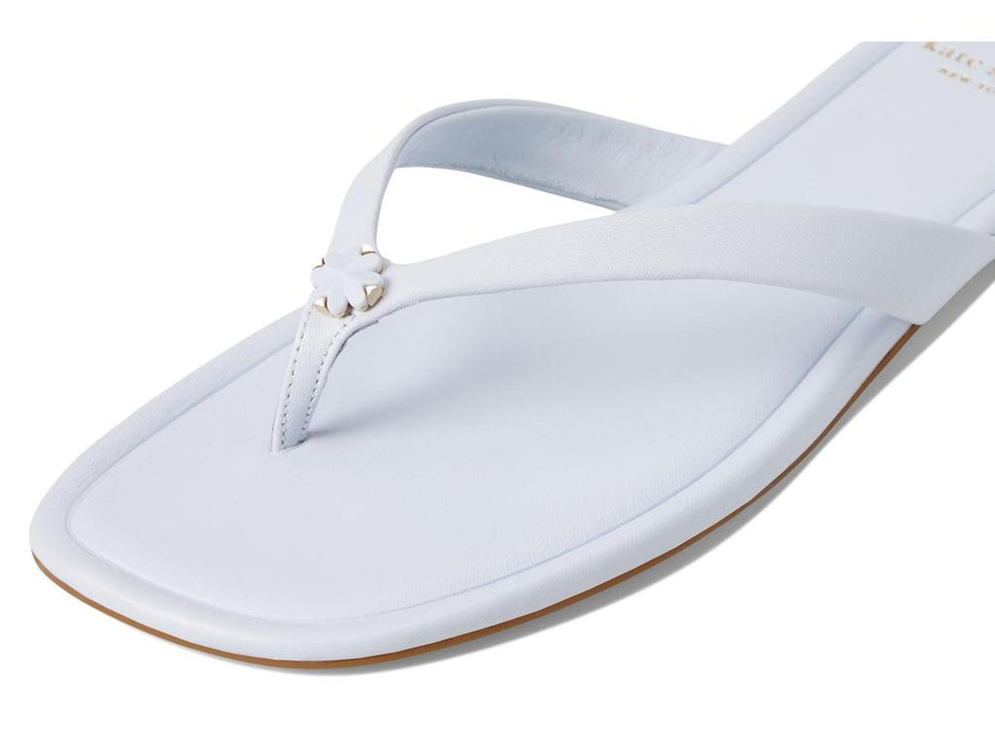 Spade Flower Smooth Leather Flip Flop