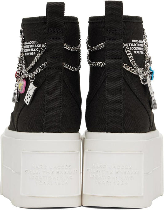 Black 'The Sticker Charm Platform High Top' Sneakers