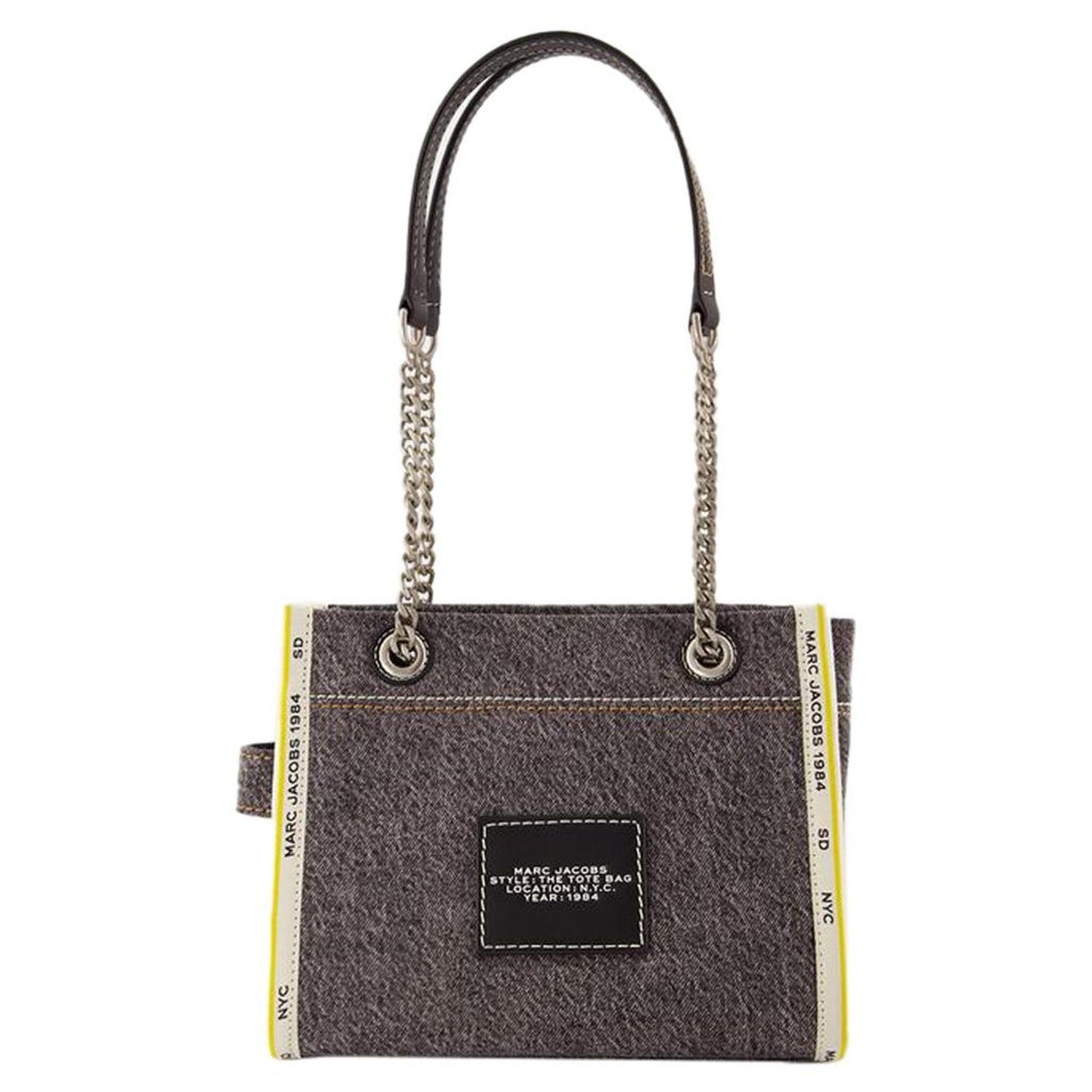 The Small Tote - - Cotton - Black