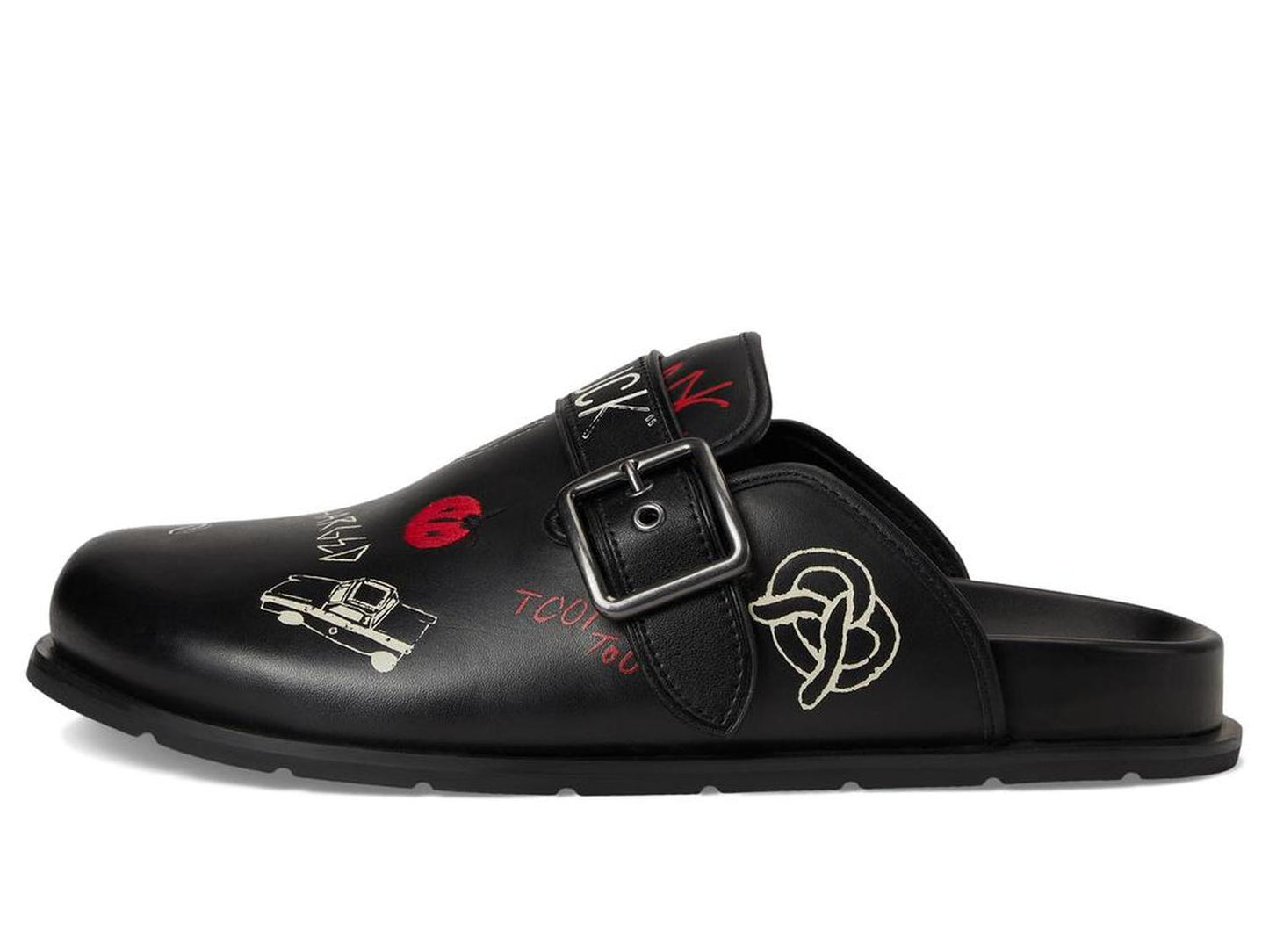 Buckle Clog With Sketch Print