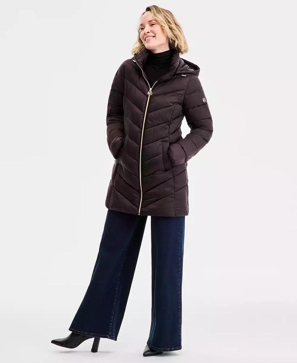 MICHAEL Women's Hooded Packable Puffer Coat, Exclusively at Macy's, P/XSS-XX