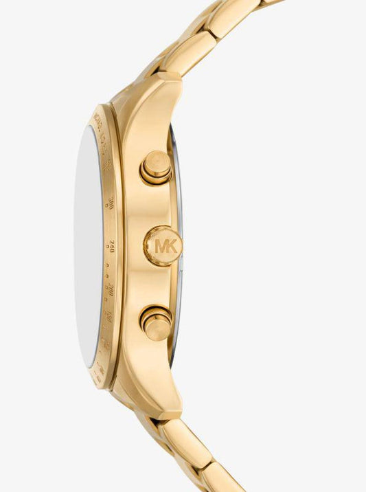Oversized Berkley Pavé Gold-Tone Watch