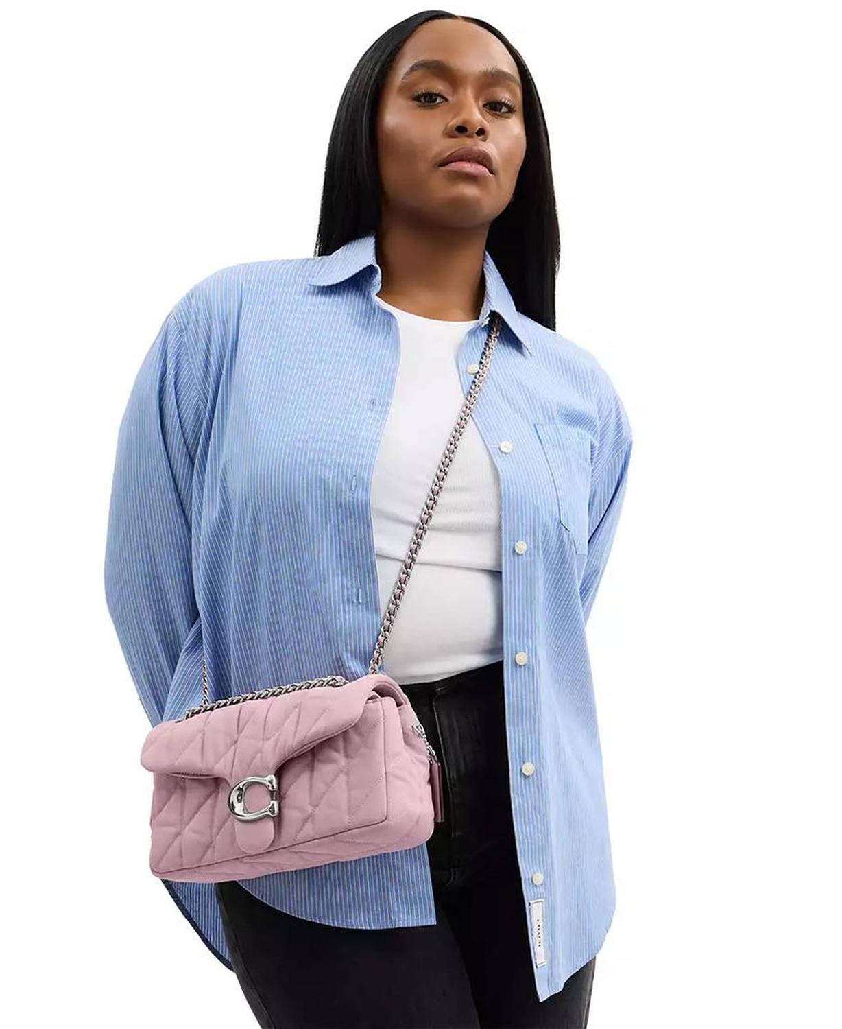 Tabby 26 Denim Quilting Mini Crossbody Bag