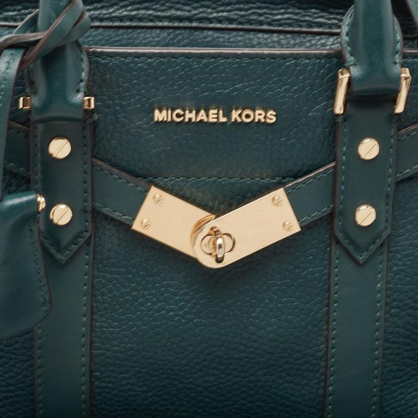 Michael Kors Dark Leather Nouveau Hamilton Tote