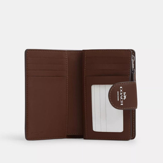 Coach Outlet Medium Corner Zip Wallet In Signature Canvas With Banana Print