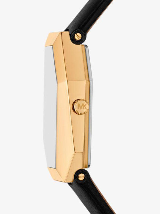 Suri Gold-Tone and Leather Watch