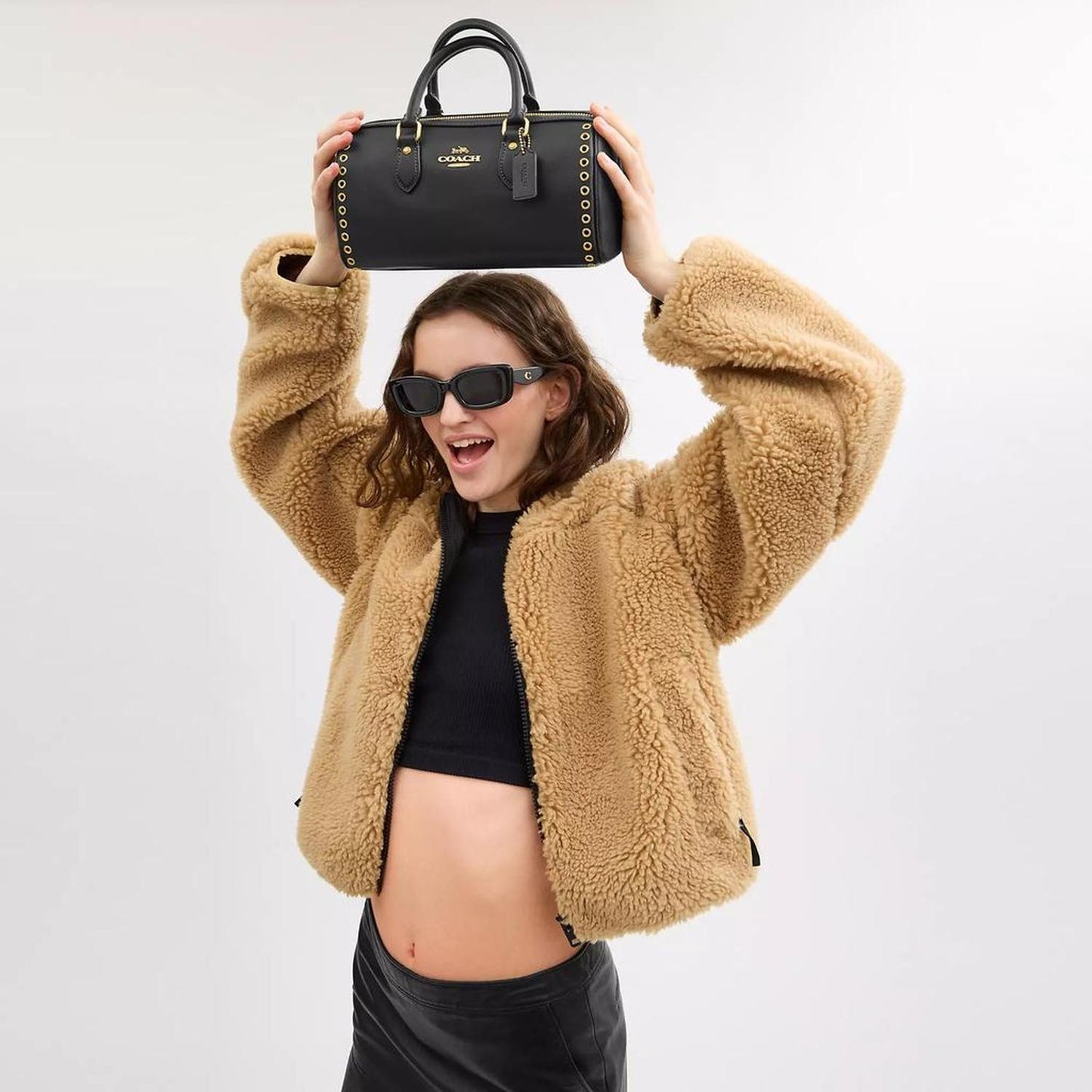 Rowan Long Satchel Bag With Grommets