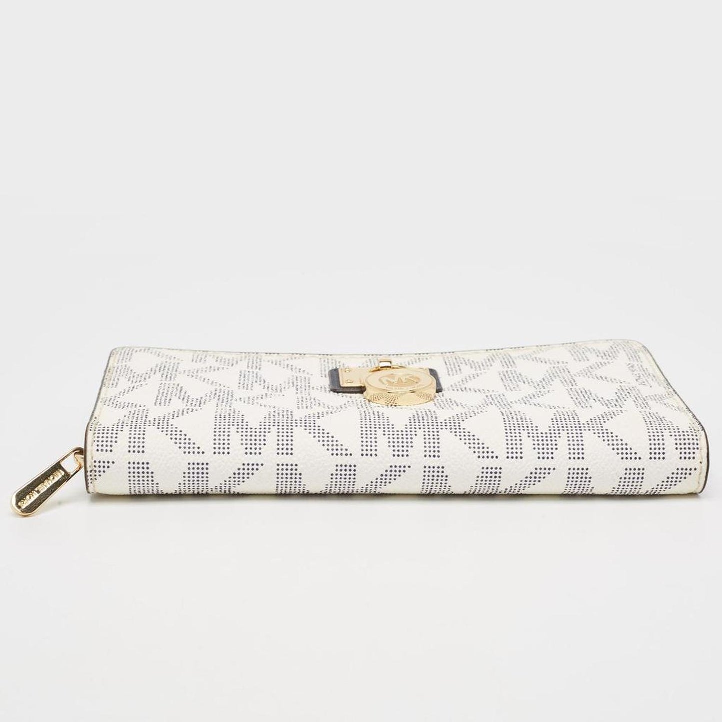 Michael Kors Signature Coated Canvas Hamilton Zip Around Wallet
