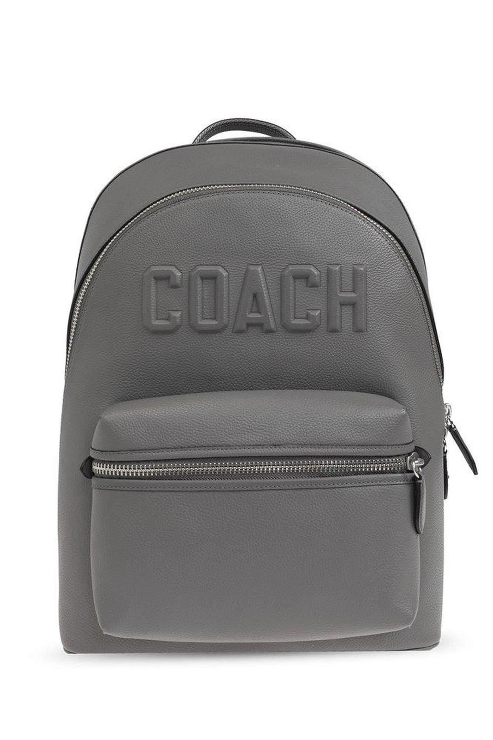 Coach Charter Logo Detailed Zipped Backpack