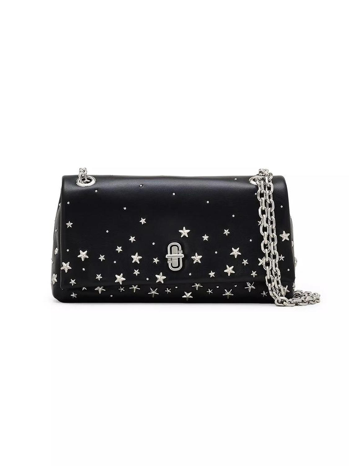 The Star Studded Dual Chain Leather Wallet