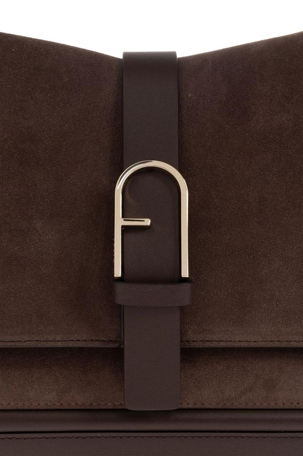 Furla Large Flow Foldover Top Shoulder Bag