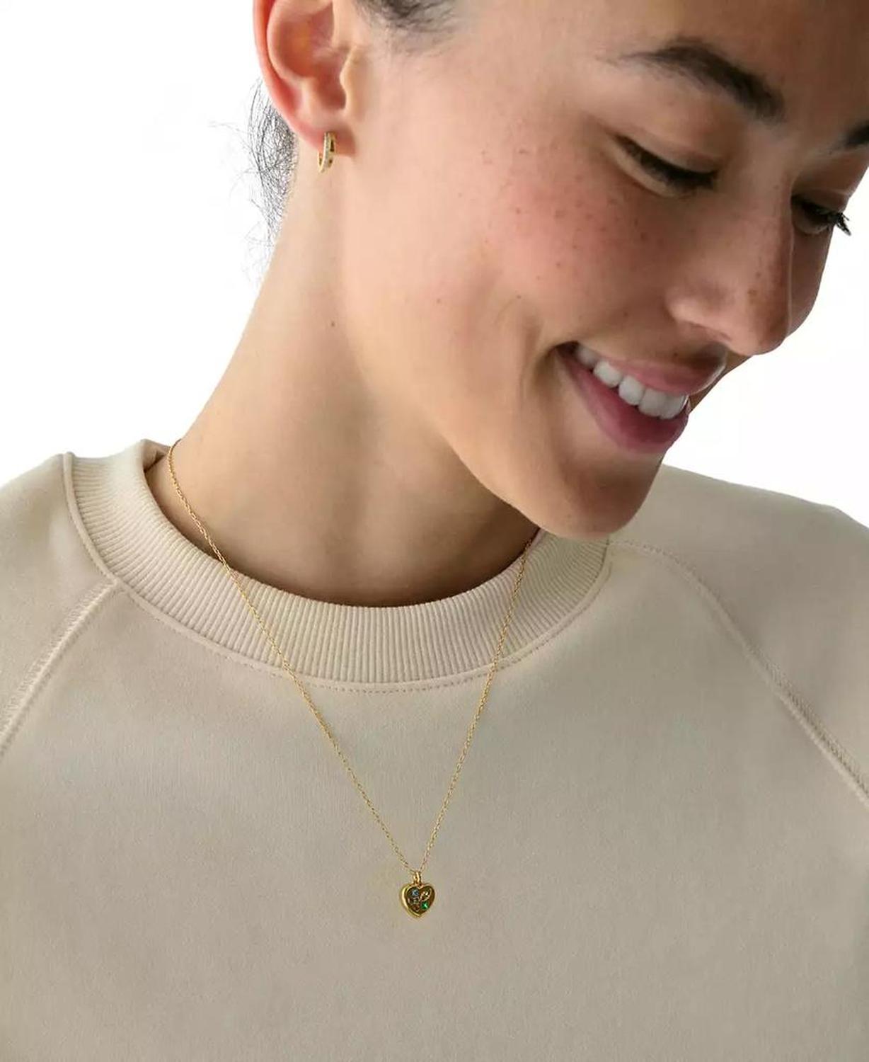 Cubic Zirconia Self-Love Club Pendant Necklace