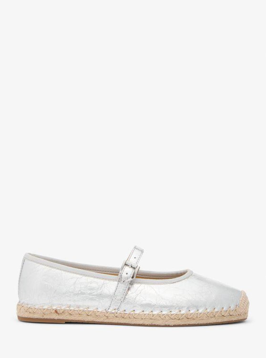 Lynn Metallic Leather Ballet Espadrille