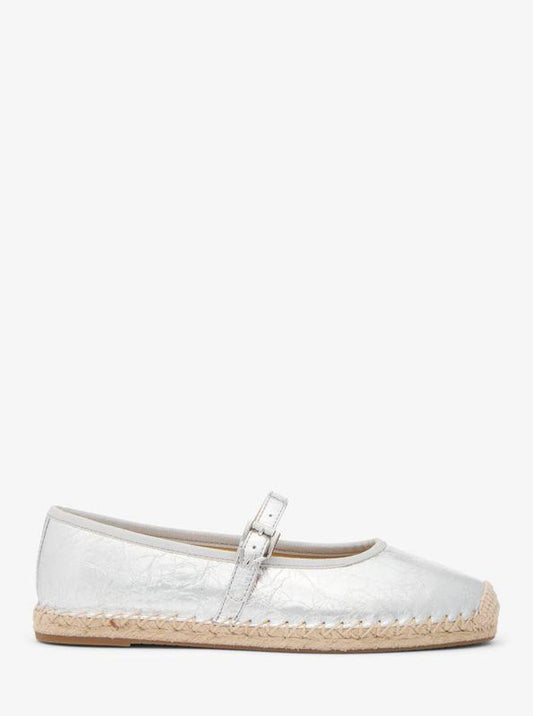 Lynn Metallic Leather Ballet Espadrille
