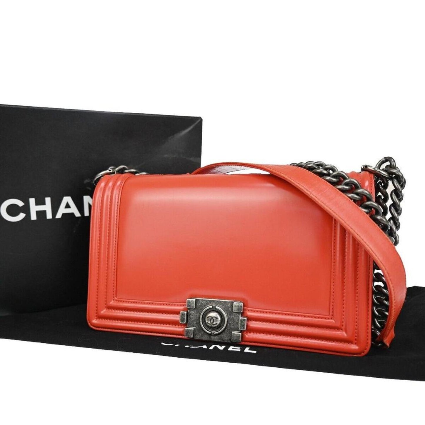 Chanel Boy Canvas Shoulder Bag (Pre-Owned)