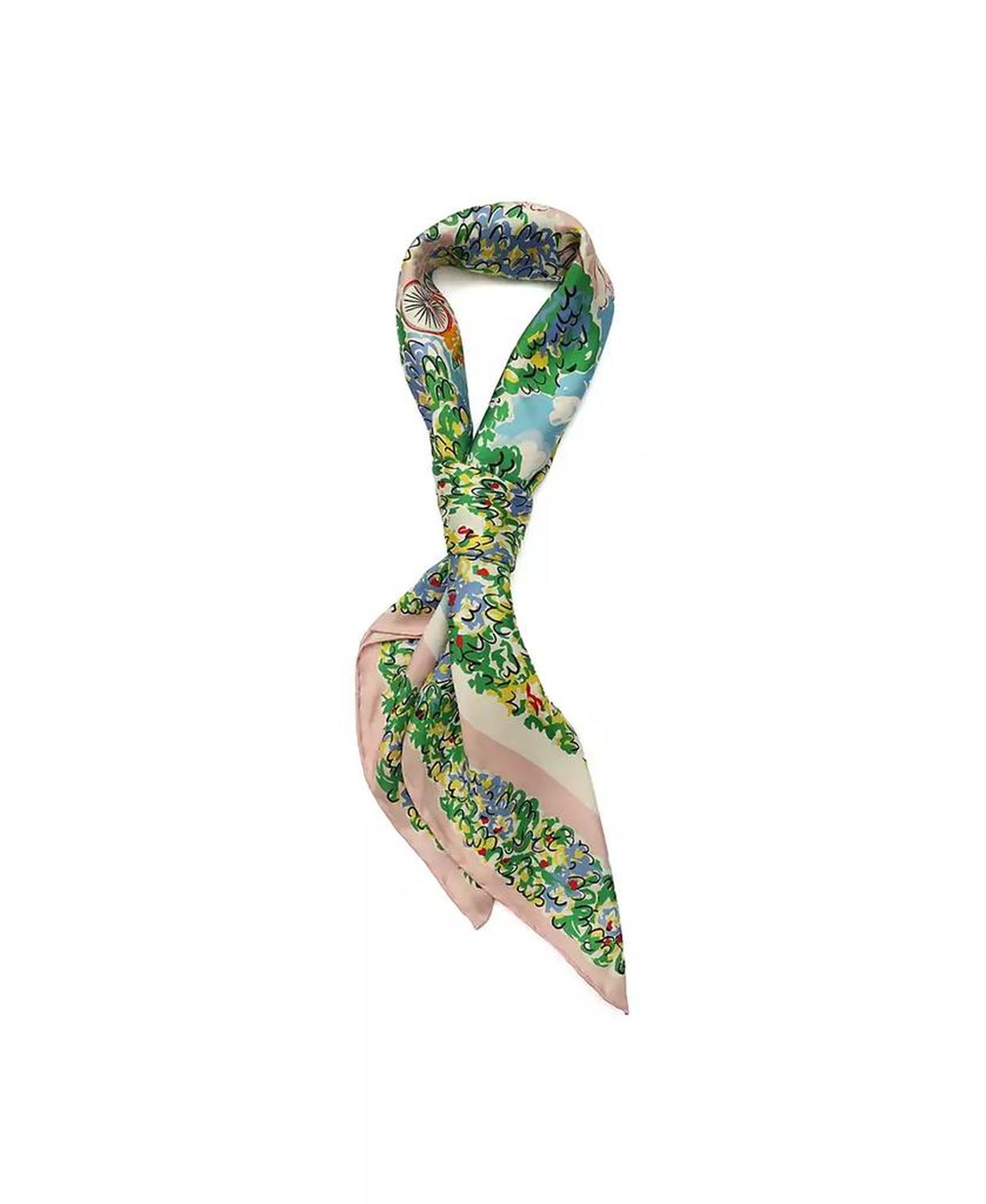 Women's Springtime Gardens Silk Square Scarf