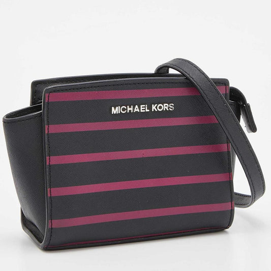 Michael Kors Saffiano Leather Mini Selma Crossbody Bag