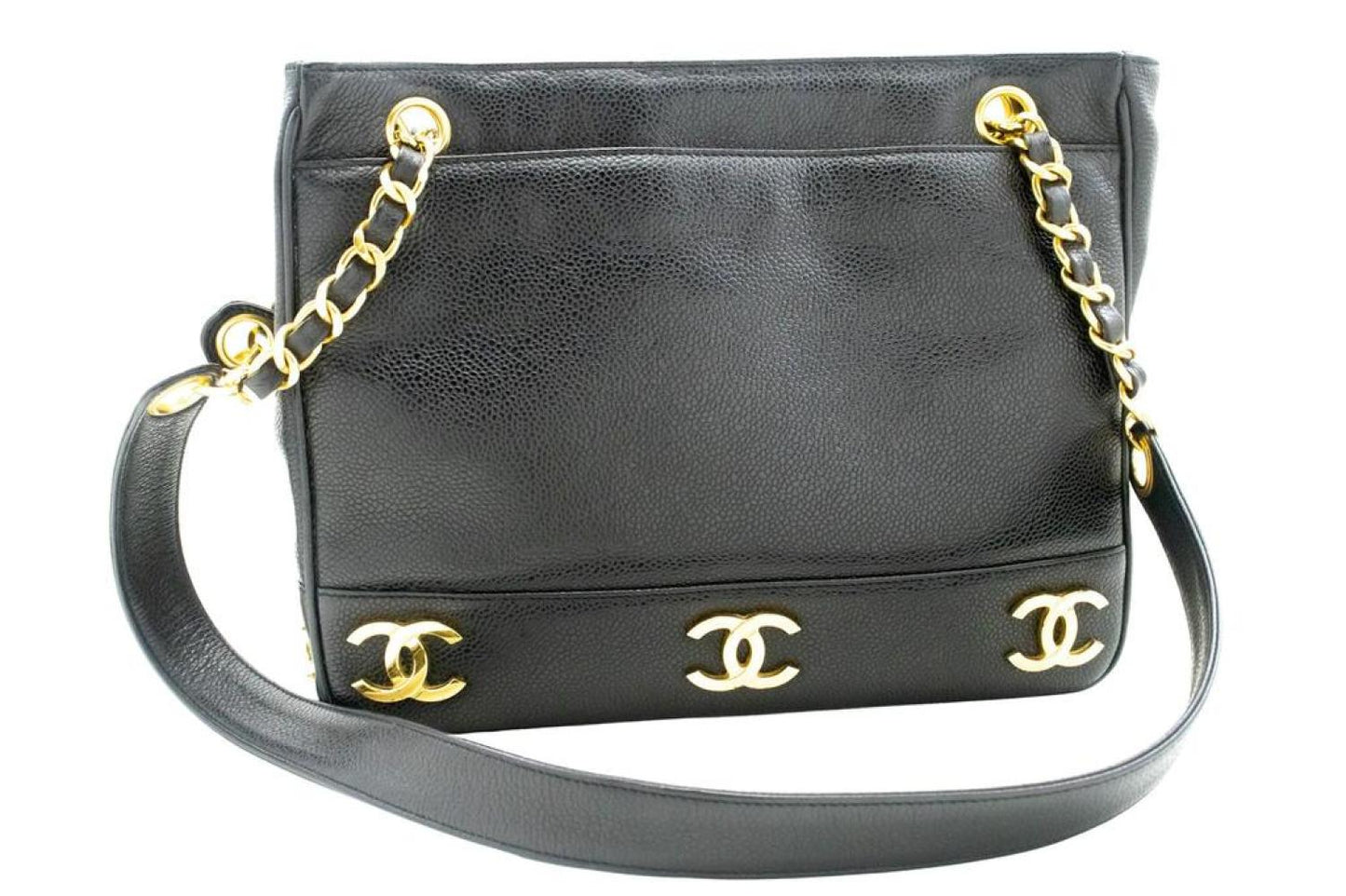Chanel Triple Coco Leather Shoulder Bag (Pre-Owned)