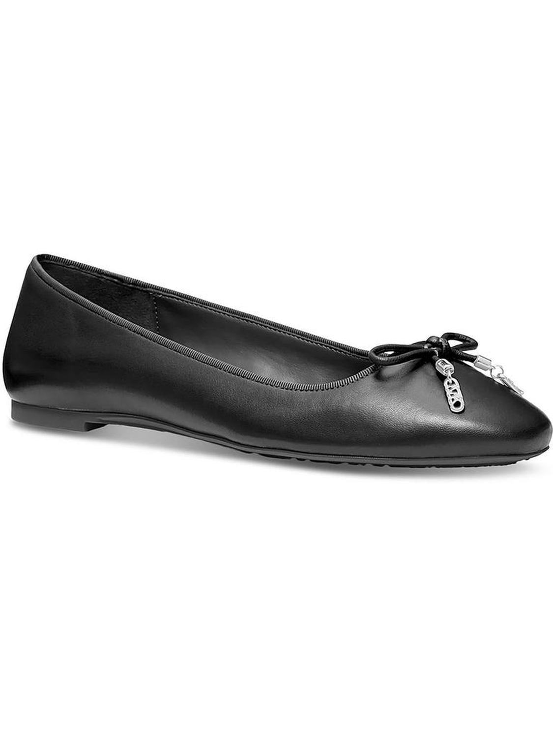NORI Womens Leather Bow at tow Ballet Flats