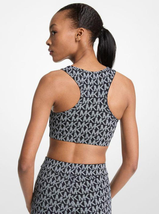 Logo Stretch Nylon Sports Bra