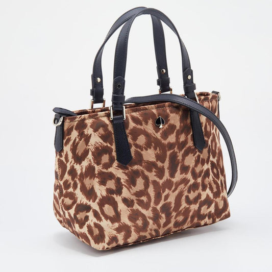 Kate Spade  Animal Print Fabric And Leather Tote