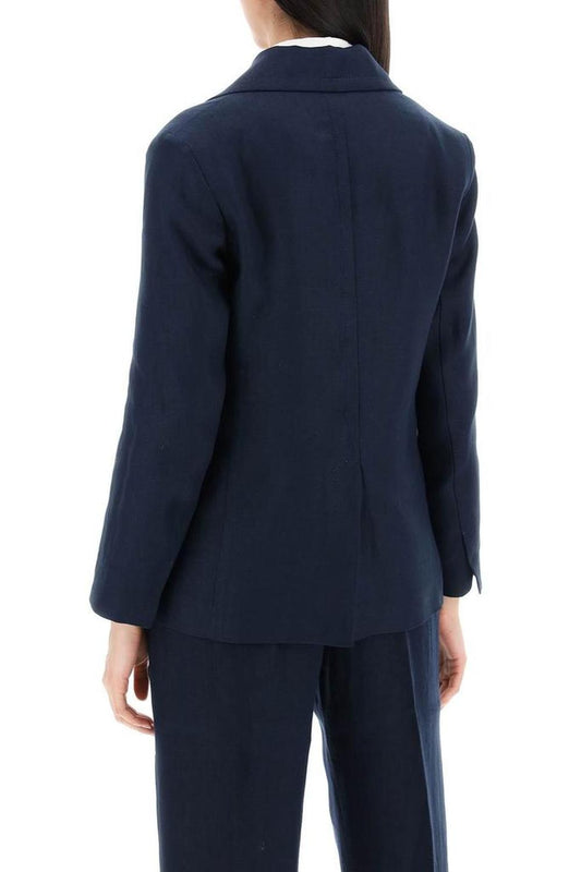 S Max Mara "single-Breasted Linen Jacket Souvenir
