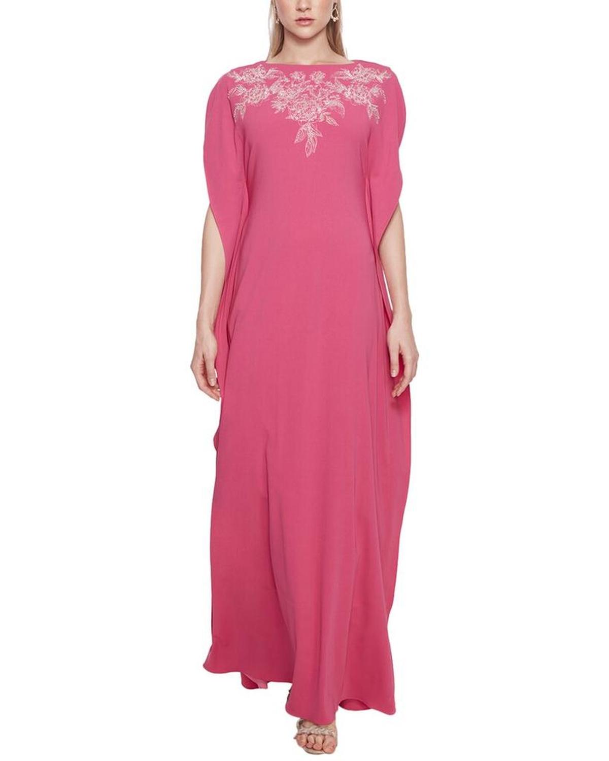 Lightweight Crepe Kaftan Gown