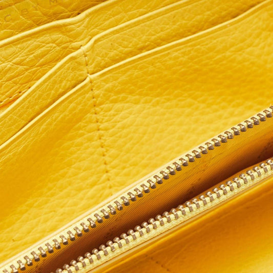 Marc By Marc Jacobs Yellow Leather Classic Q Zip Around Wallet