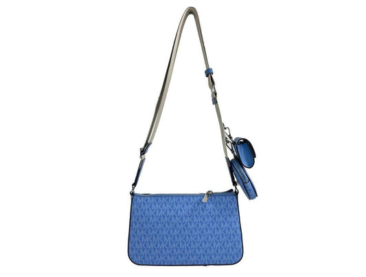 Jet Set Signature PVC Crossbody Tech Attachment Bag Purse Women's blue