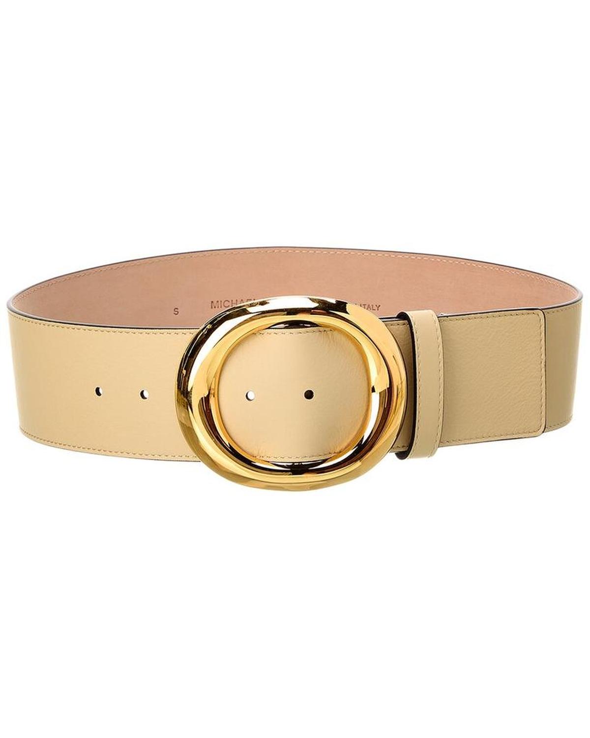Michael Kors Collection Oval Leather Belt