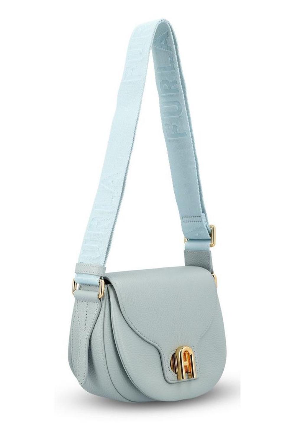 Furla Logo Plaque Foldover-Top Shoulder Bag