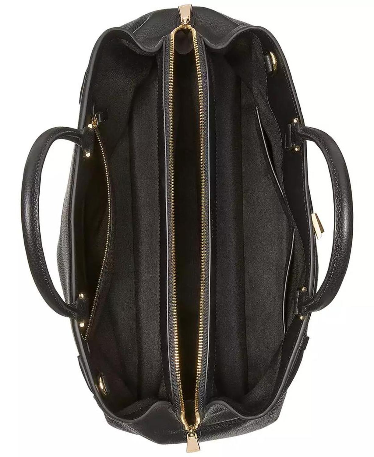 Deco Pebbled Leather Extra Large Satchel