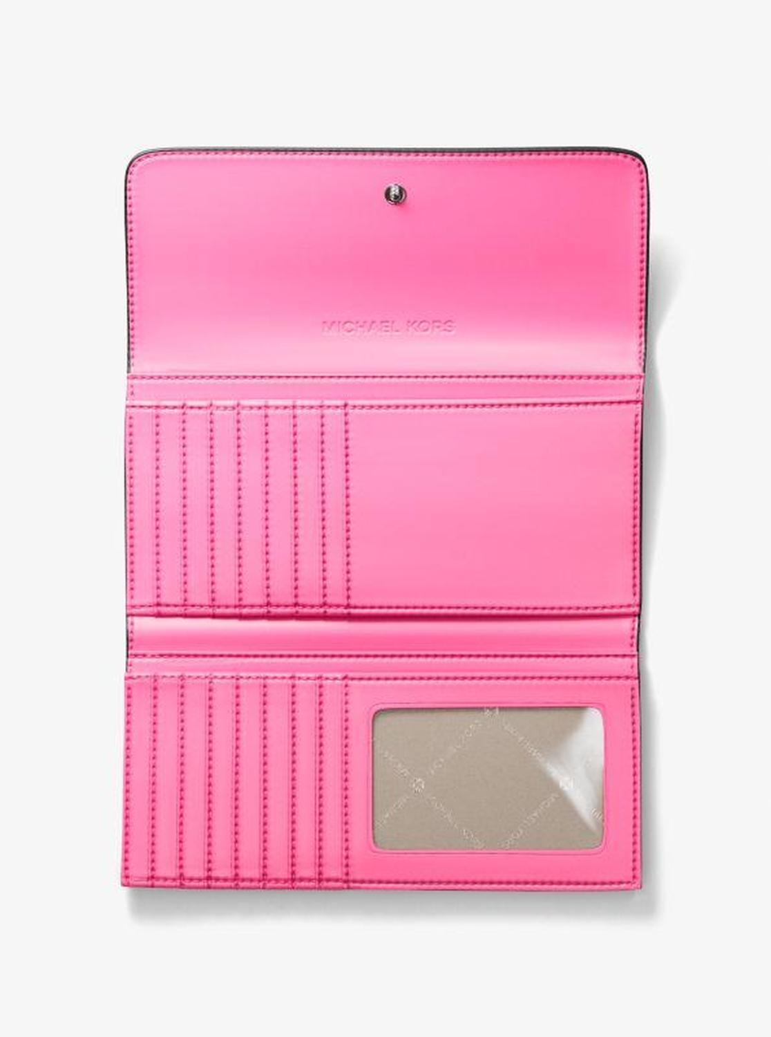 Jet Set Large Signature Logo Tri-Fold Wallet