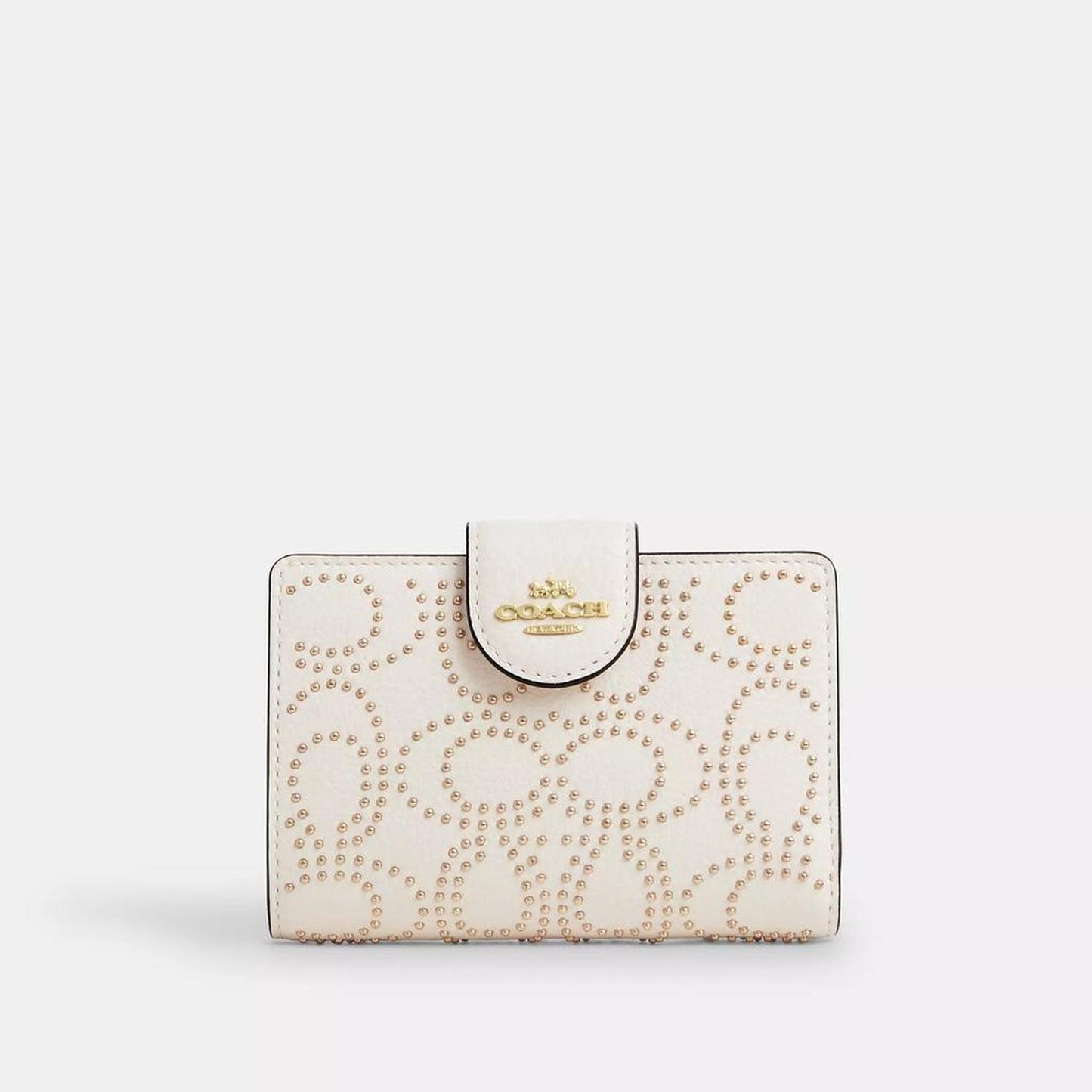 Coach Outlet Medium Corner Zip Wallet With Signature Rivets