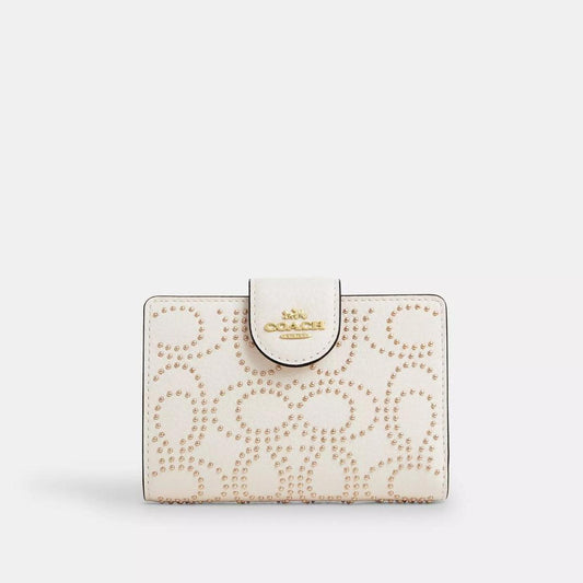Coach Outlet Medium Corner Zip Wallet With Signature Rivets