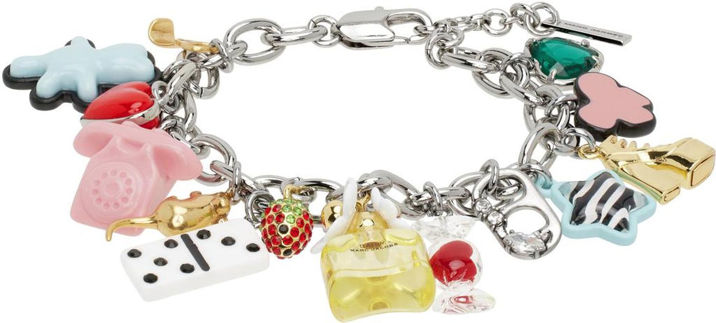 Silver 'The Sticker Charm Statement' Bracelet