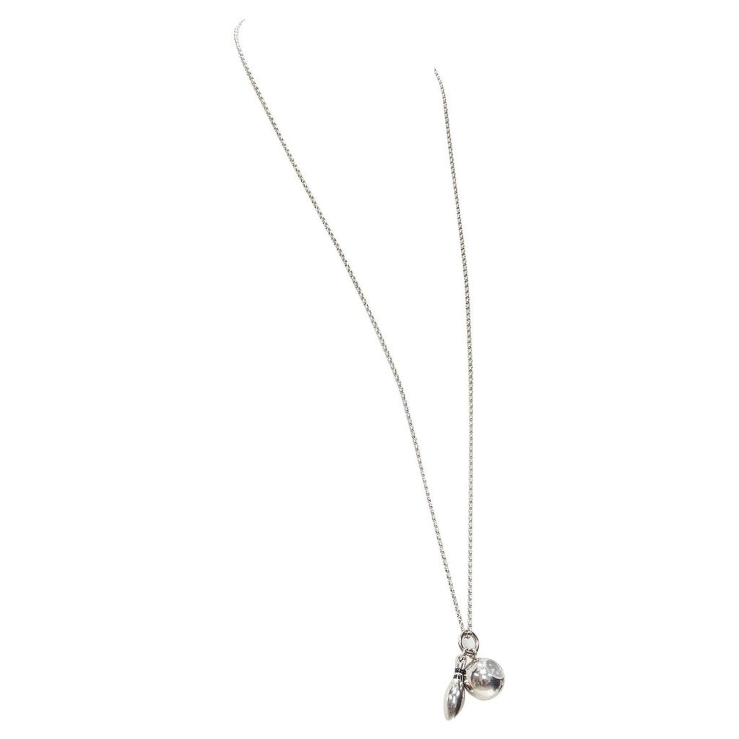 bowling pin ball watch chain long necklace