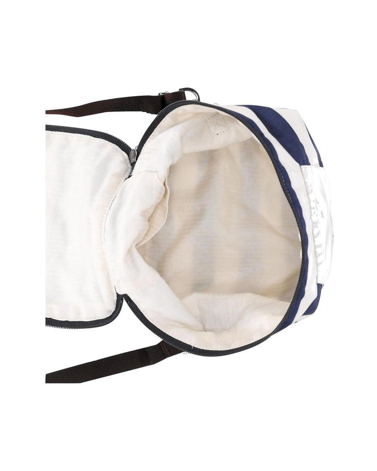 'S Striped Bag in White Polyamide