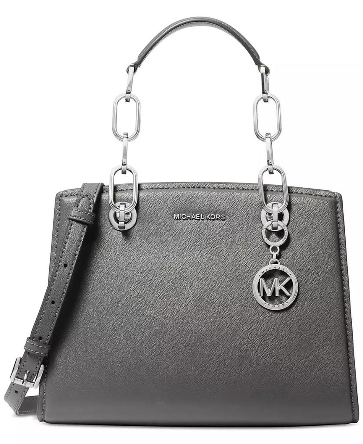 Cynthia Small North South Leather Satchel
