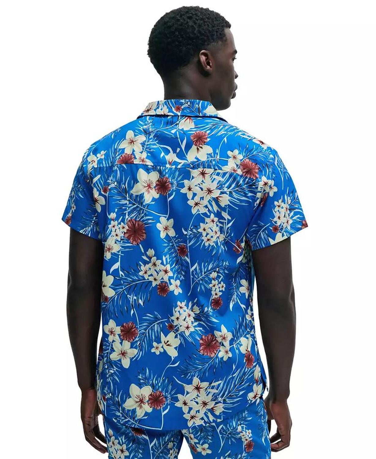 Men's Regular-Fit Printed Beach Shirt