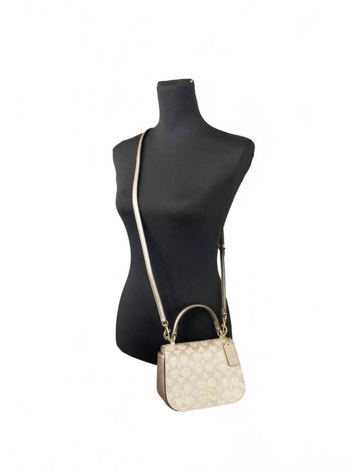 Women's Lysa Top Handle Bag Crossbody In Champagne Gold