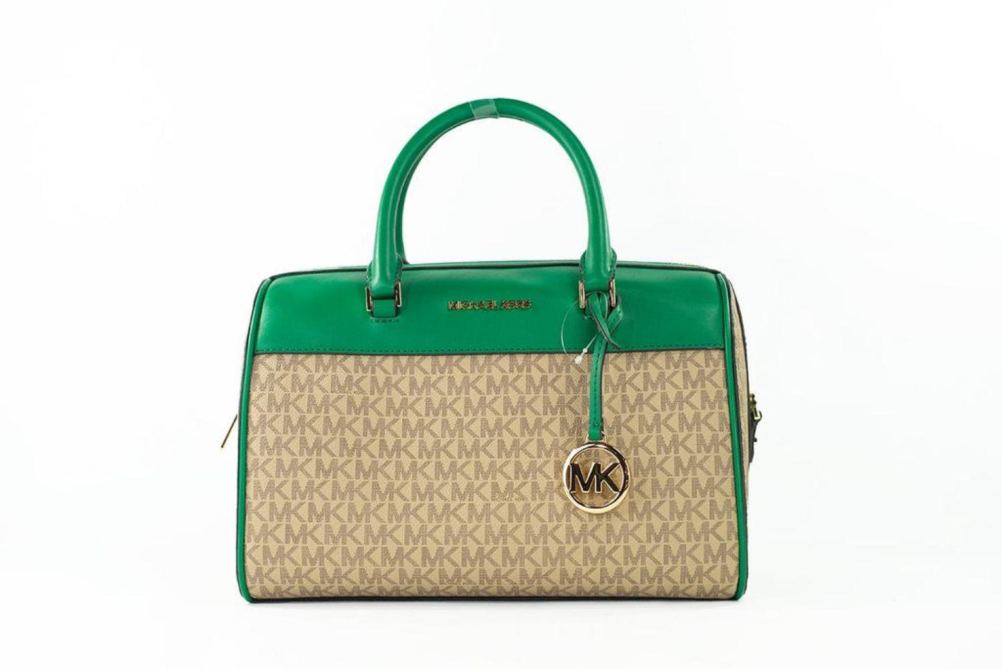 Michael Kors Travel Medium Palmetto Signature Duffle Crossbody Bag Women's Purse
