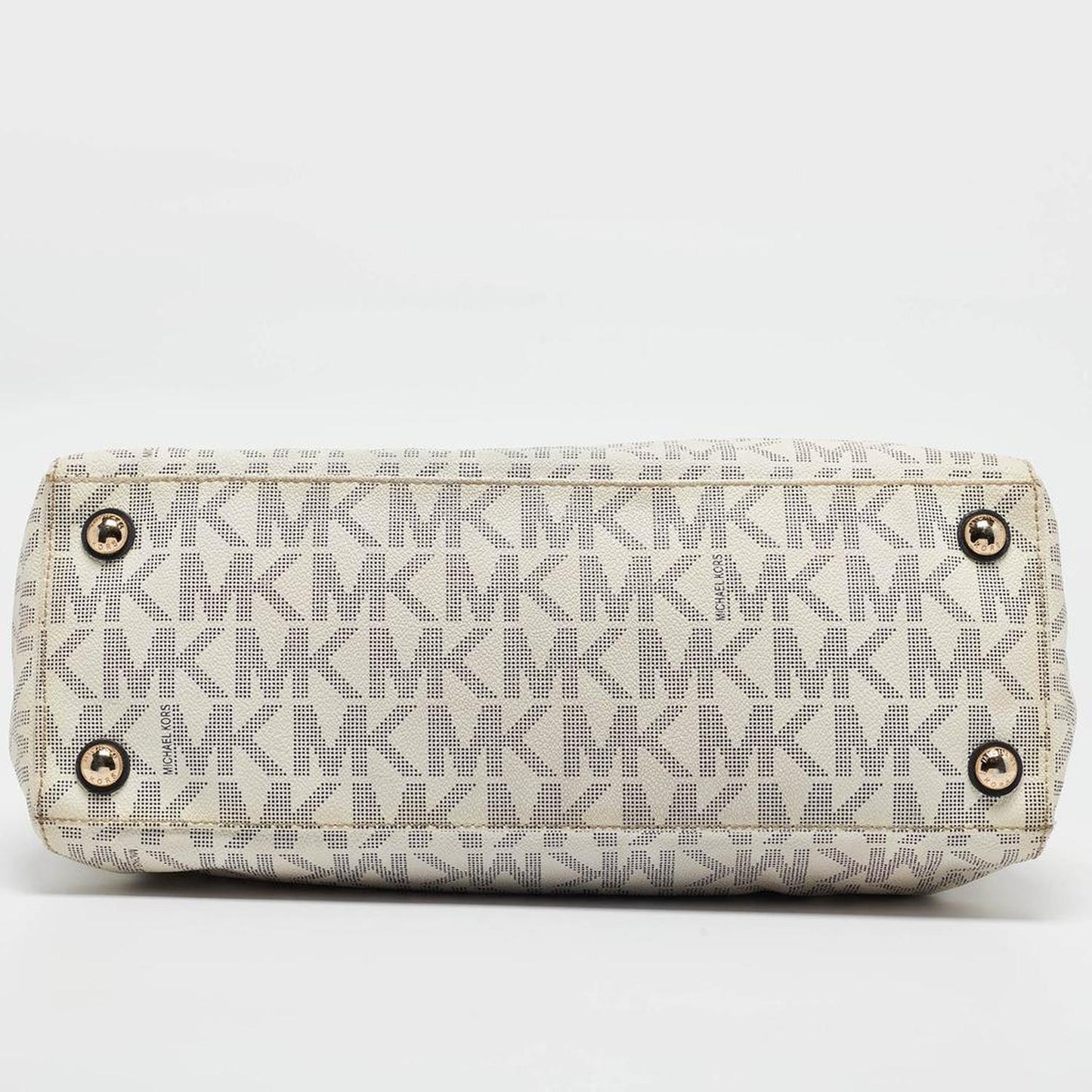 Michael Kors Signature Coated Canvas And Leather Jet Set Tote