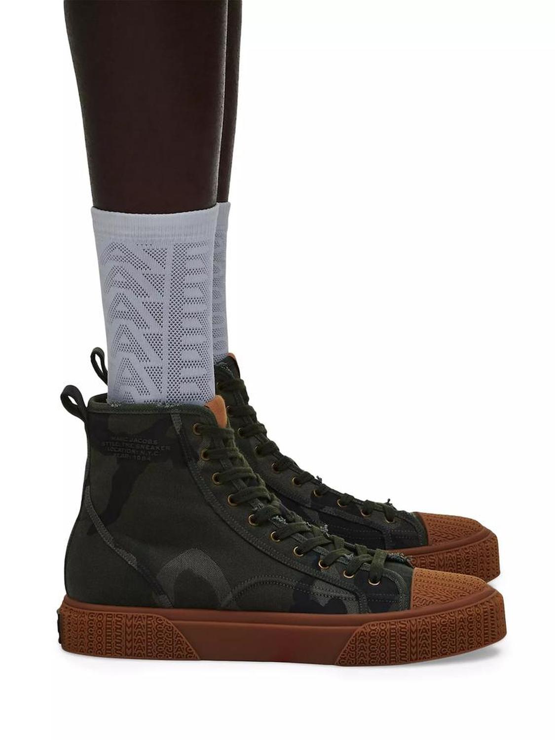 The High Top Camouflage Jacquard Sneakers