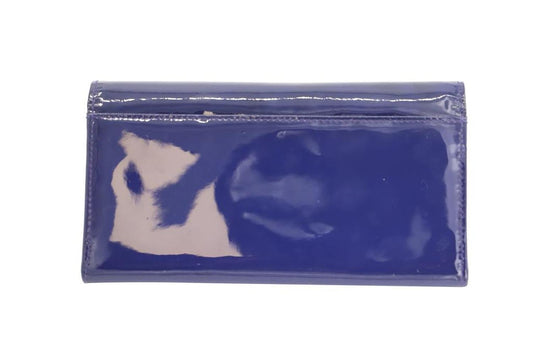 Wallet in Blue Patent Leather
