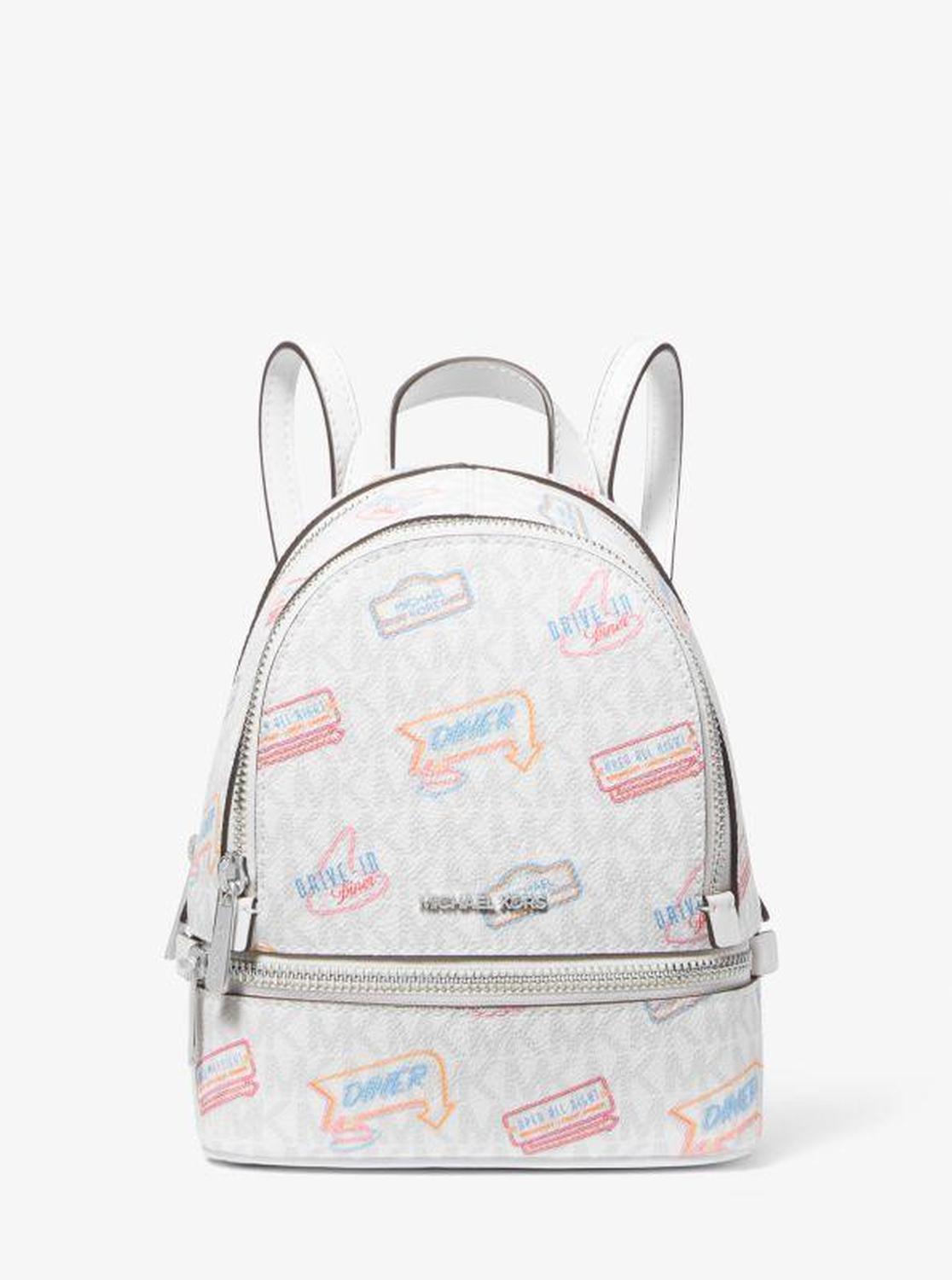 Rhea Extra-Small Printed Signature Logo Backpack