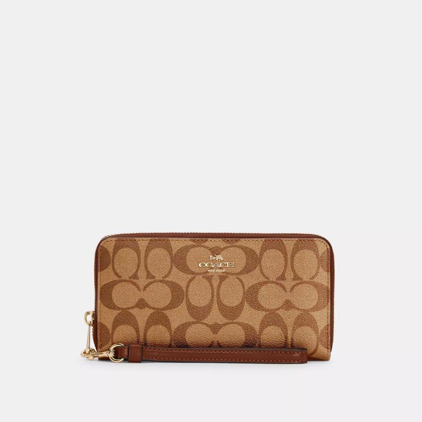 Coach Outlet Long Zip Around Wallet In Signature Canvas