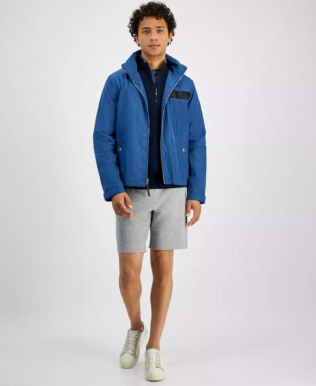 Men's Hooded Lightweight Windbreaker Jacket