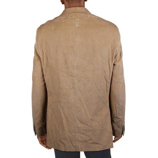Mens Collar Corduroy Two-Button Blazer