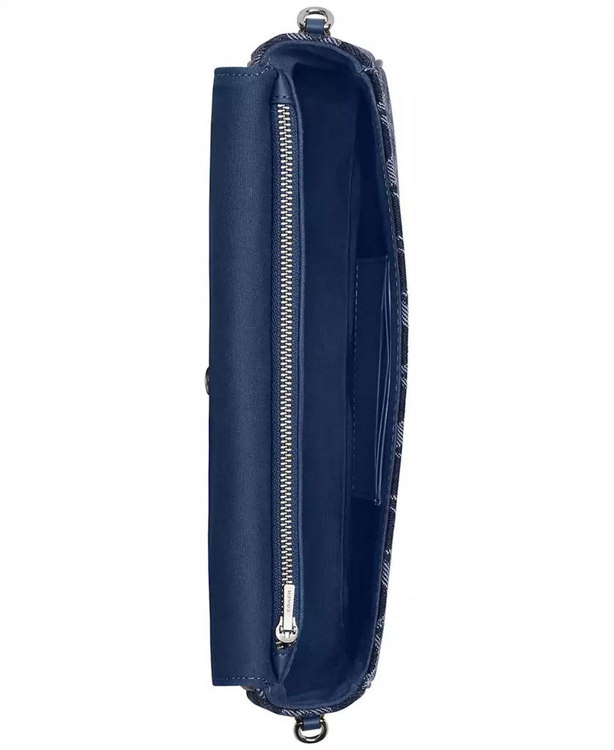 Brook Flap Small Chain Bag in Signature Denim